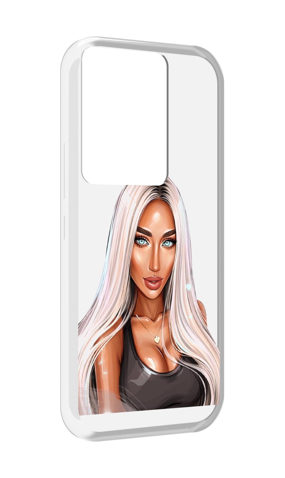 

Чехол MyPads Блондинка женский для Itel Vision 3 Plus / Itel P38 Pro, Прозрачный, Tocco