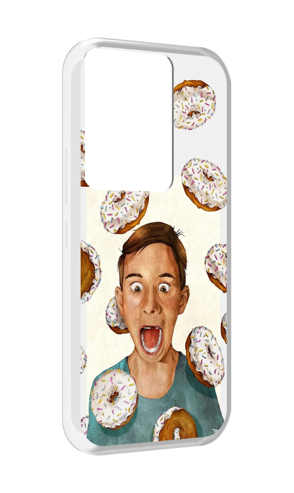 

Чехол MyPads Бешенные-пончики для Itel Vision 3 Plus / Itel P38 Pro, Прозрачный, Tocco