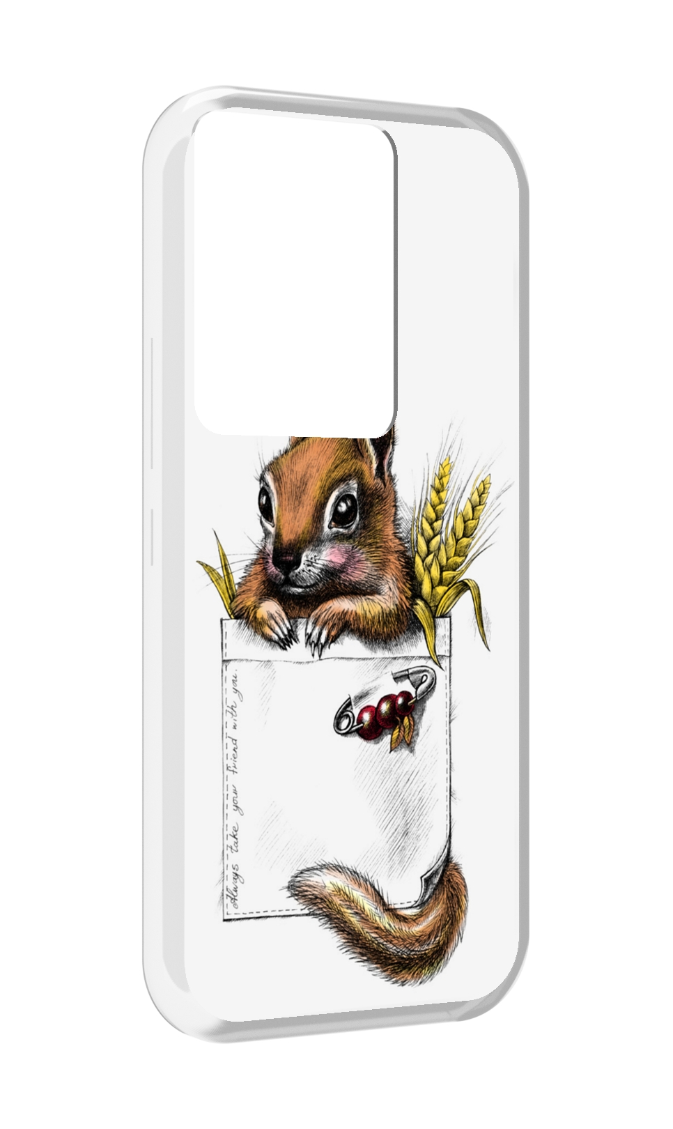 

Чехол MyPads Белочка для Itel Vision 3 Plus / Itel P38 Pro, Прозрачный, Tocco