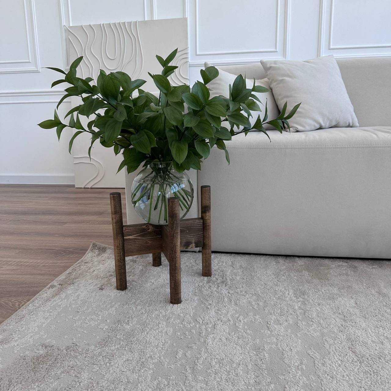 Подставка для цветов, Диагональ, темная, 22х22