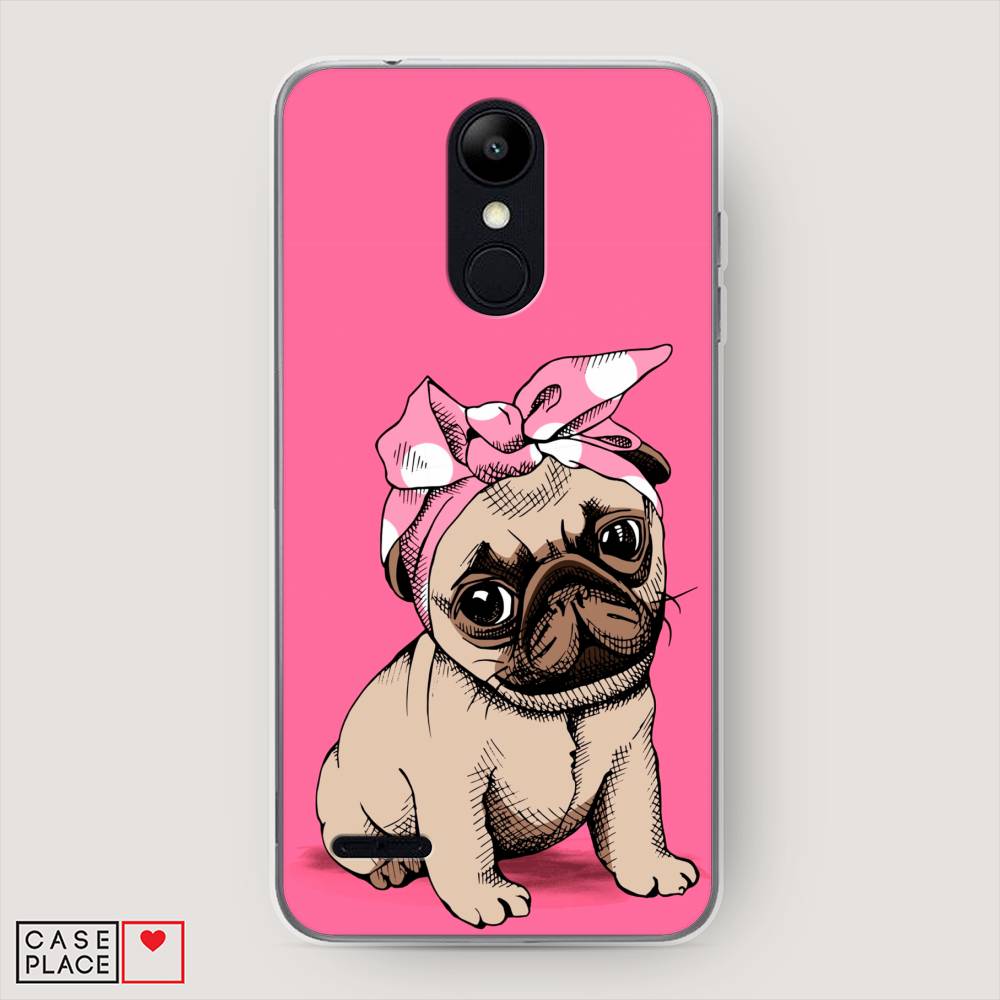 

Чехол Awog на LG K9 (K8 2018) "Dog Pin-Up", Розовый;бежевый, 83750-2