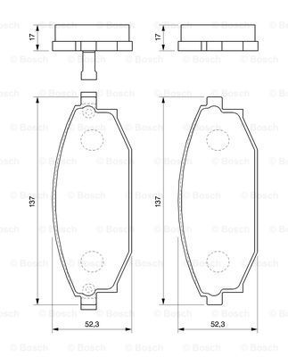 

Тормозные колодки Bosch передние дисковые 986424727, Колодки тормозные дисковые передние