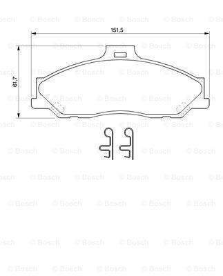 

Тормозные колодки Bosch передние дисковые 986424720, Колодки тормозные дисковые передние