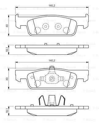 Тормозные колодки Bosch передние дисковые 986494661 Колодки тормозные дисковые передние