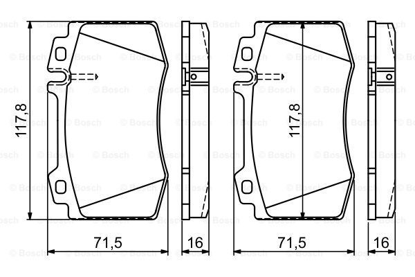 

Тормозные колодки Bosch передние 986495278, Колодки торм.пер. Bosch 0986495278 Bosch 0986495278