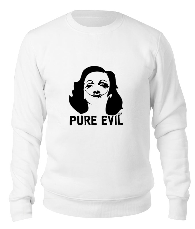 

Свитшот унисекс Printio Pure evil белый S, Pure evil