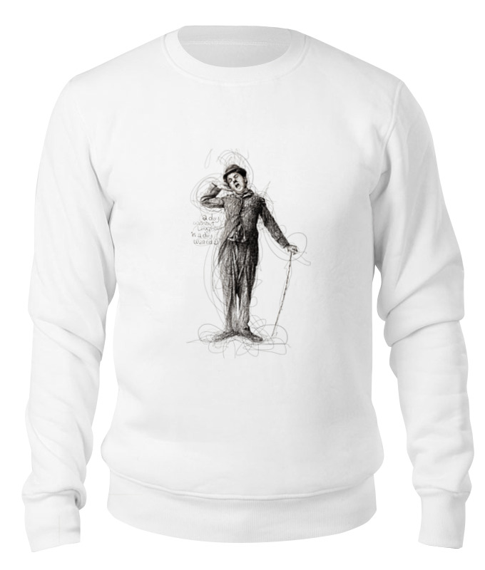 

Свитшот унисекс Printio Charlie chaplin белый S, Charlie chaplin