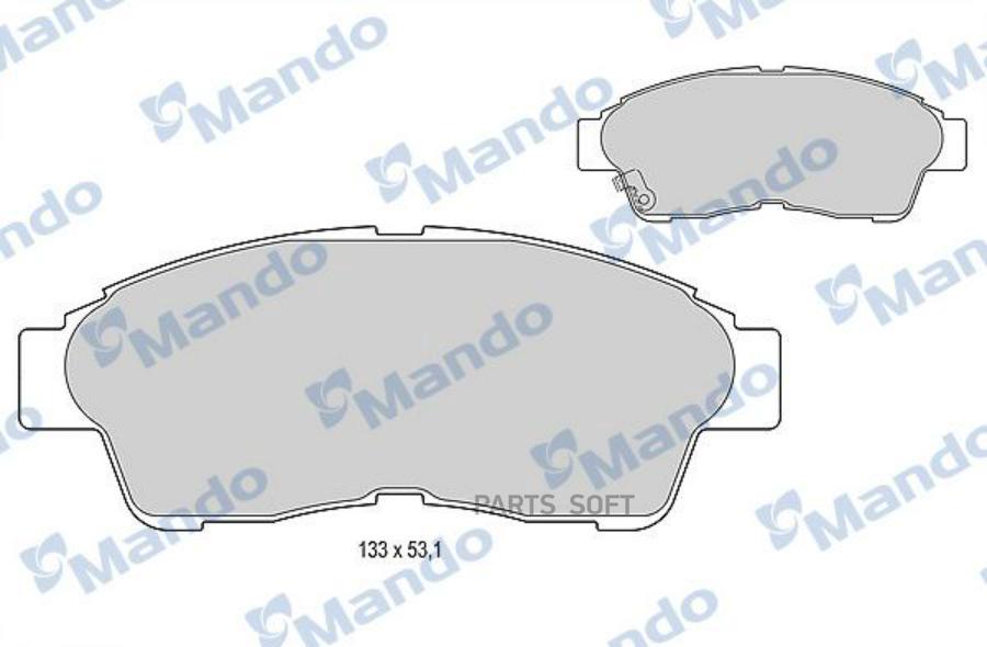 

Тормозные колодки Mando дисковые MBF015854, MBF015854