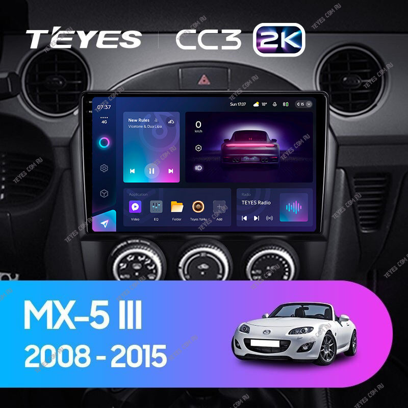 

Штатная магнитола Teyes CC3 2K 6/128 Mazda MX-5 (2008-2015), CC3 2K