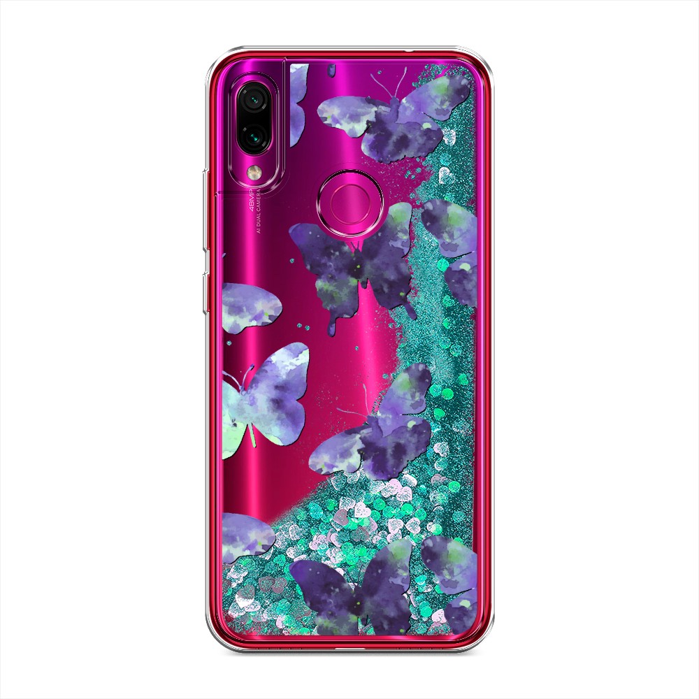 

Жидкий чехол с блестками "Бабочки отпечатки" на Xiaomi Redmi Note 7, 34795-1
