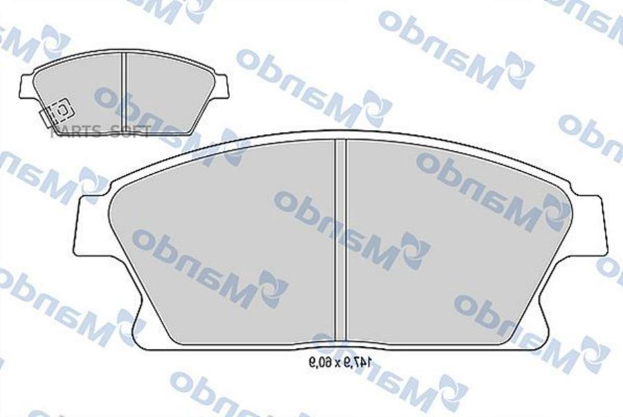 

Тормозные колодки Mando дисковые MBF015334, MBF015334