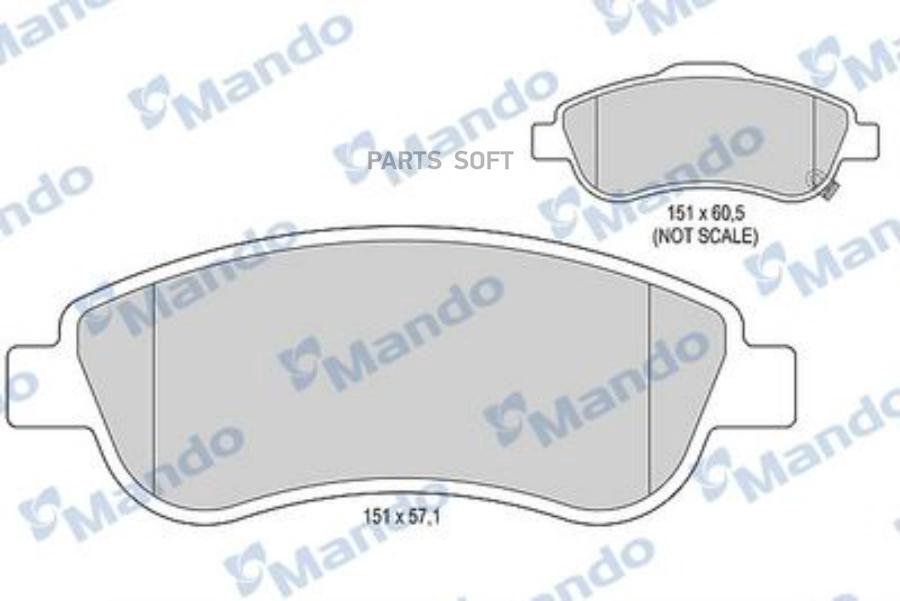 

Тормозные колодки Mando MBF015249, MBF015249