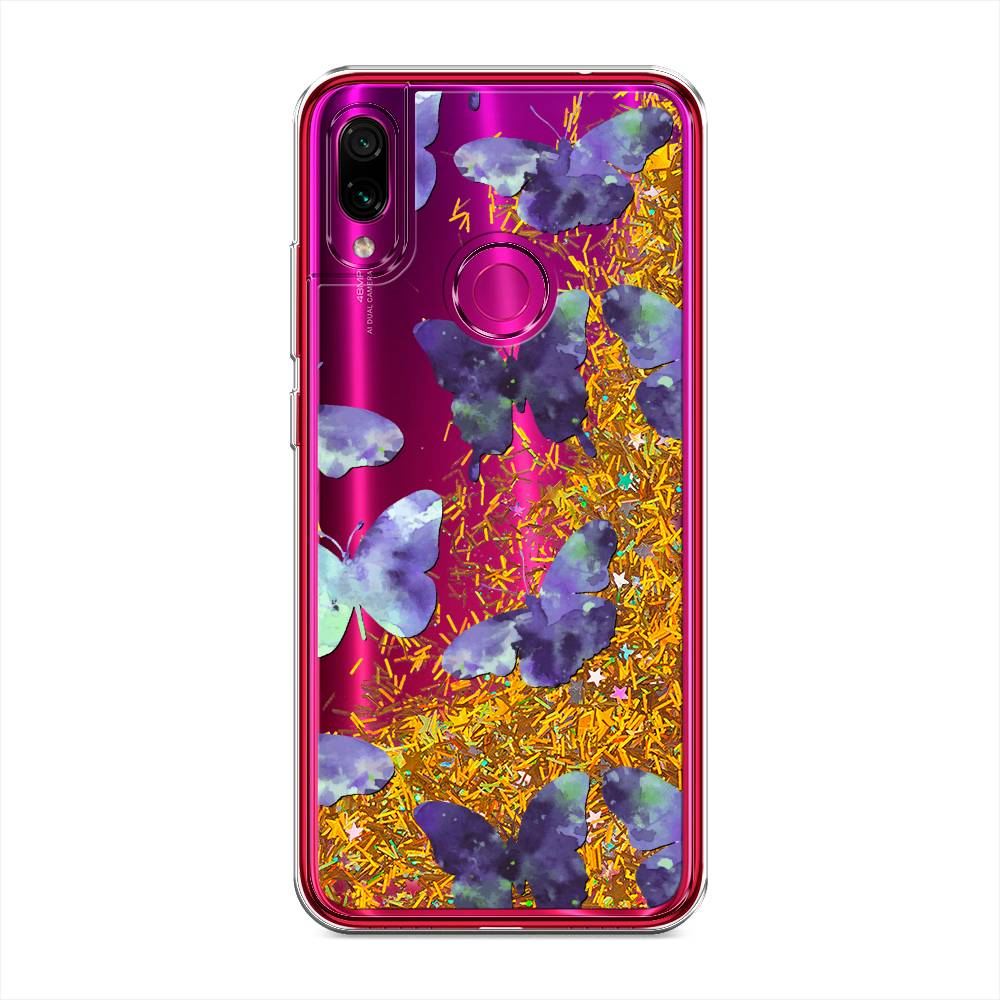 

Жидкий чехол с блестками "Бабочки отпечатки" на Xiaomi Redmi Note 7, 34790-1