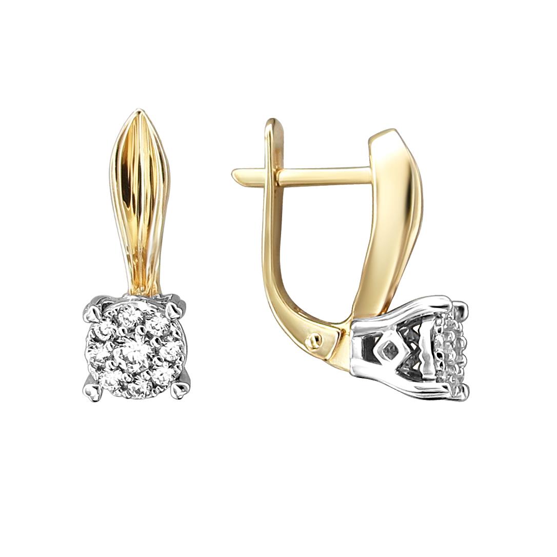 

Серьги из желтого золота Эстет 01С1313385Р, фианит, 01С1313385Р
