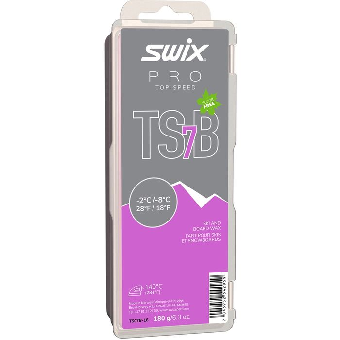 Парафин углеводородный SWIX TS7 Black (-2°С -8°С) 180 г.