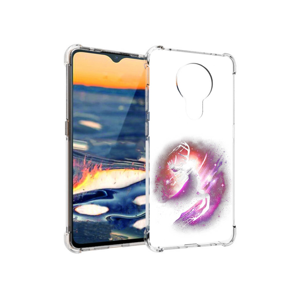 

Чехол MyPads Tocco для Nokia 5.3 звездный олень (PT227052.106.354), Прозрачный, Tocco