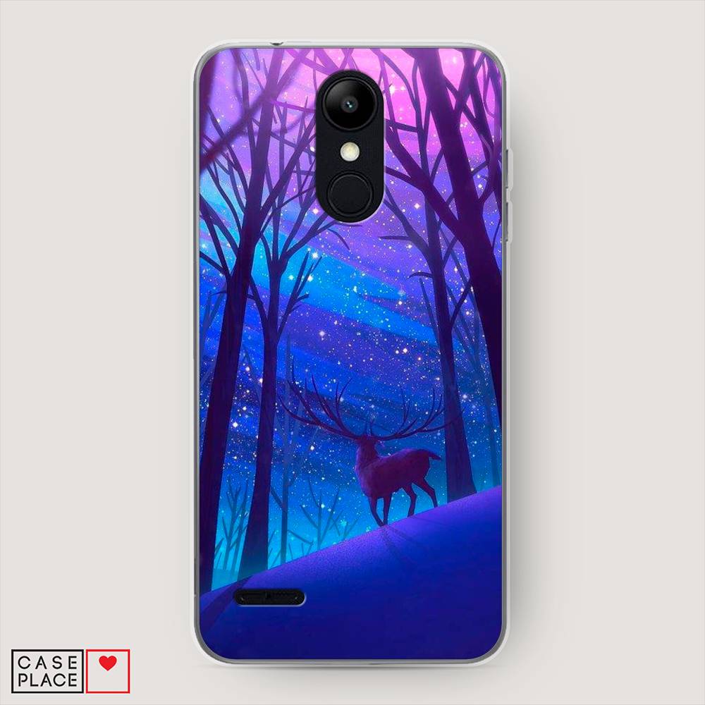 

Чехол Awog на LG K9 (K8 2018) "Северный олень", Фиолетовый;голубой;синий, 83750-2
