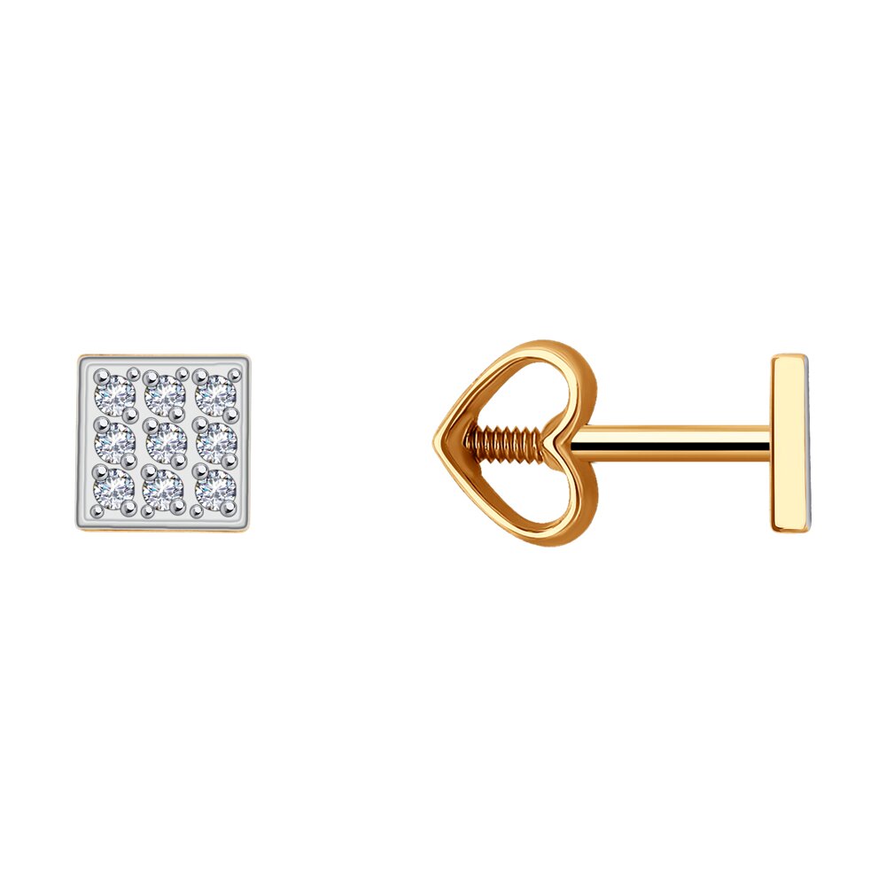 

Серьги из красного золота Diamant 51-122-02255-1, фианит, 51-122-02255-1