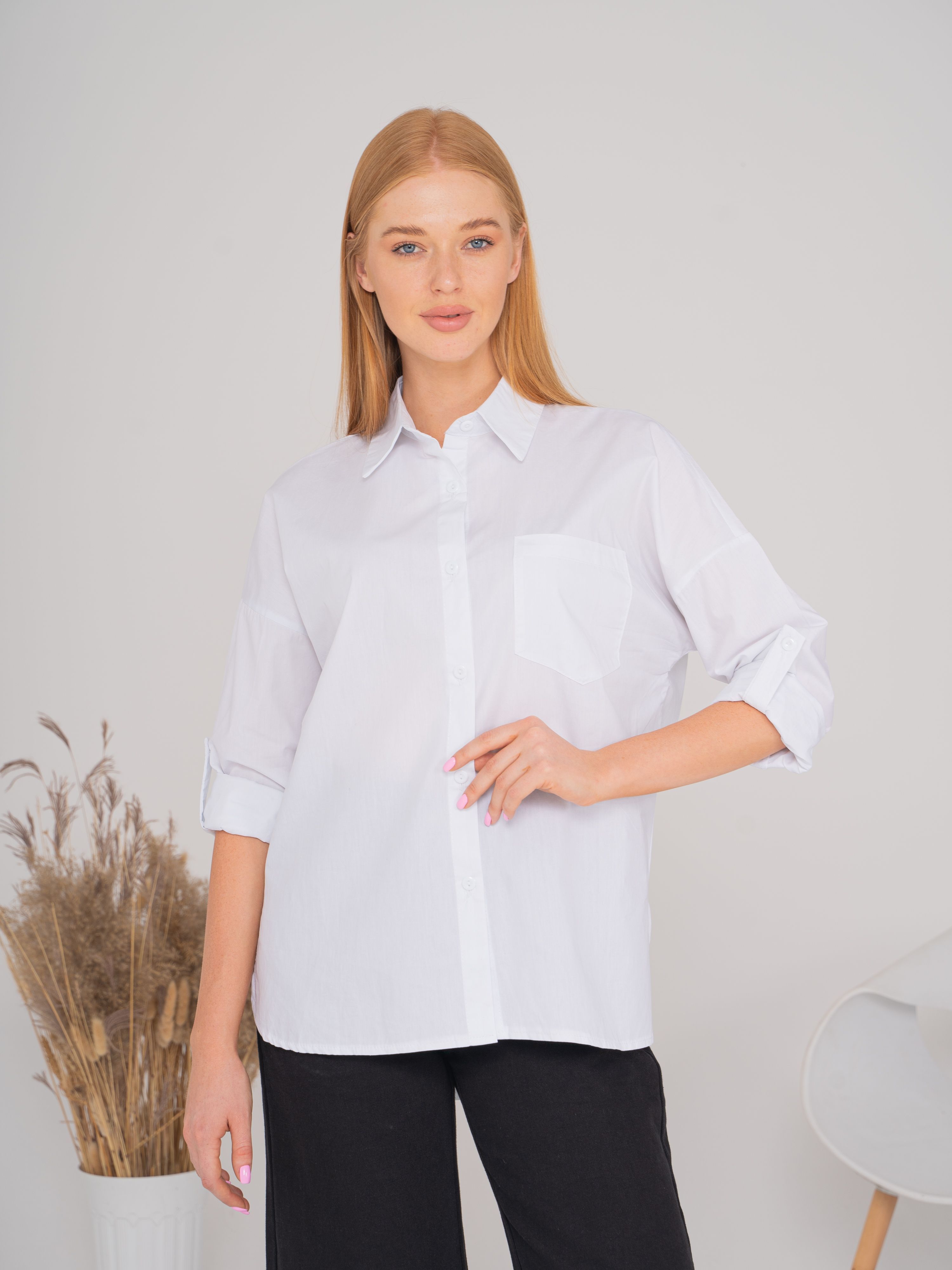 Рубашка женская ebo style КЗ-033 белая 42-52 RU