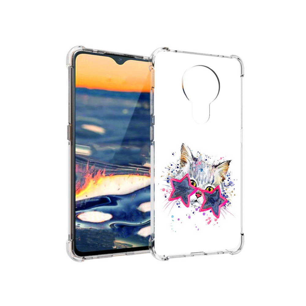 

Чехол MyPads Tocco для Nokia 5.3 звездные очки (PT227052.106.353), Прозрачный, Tocco