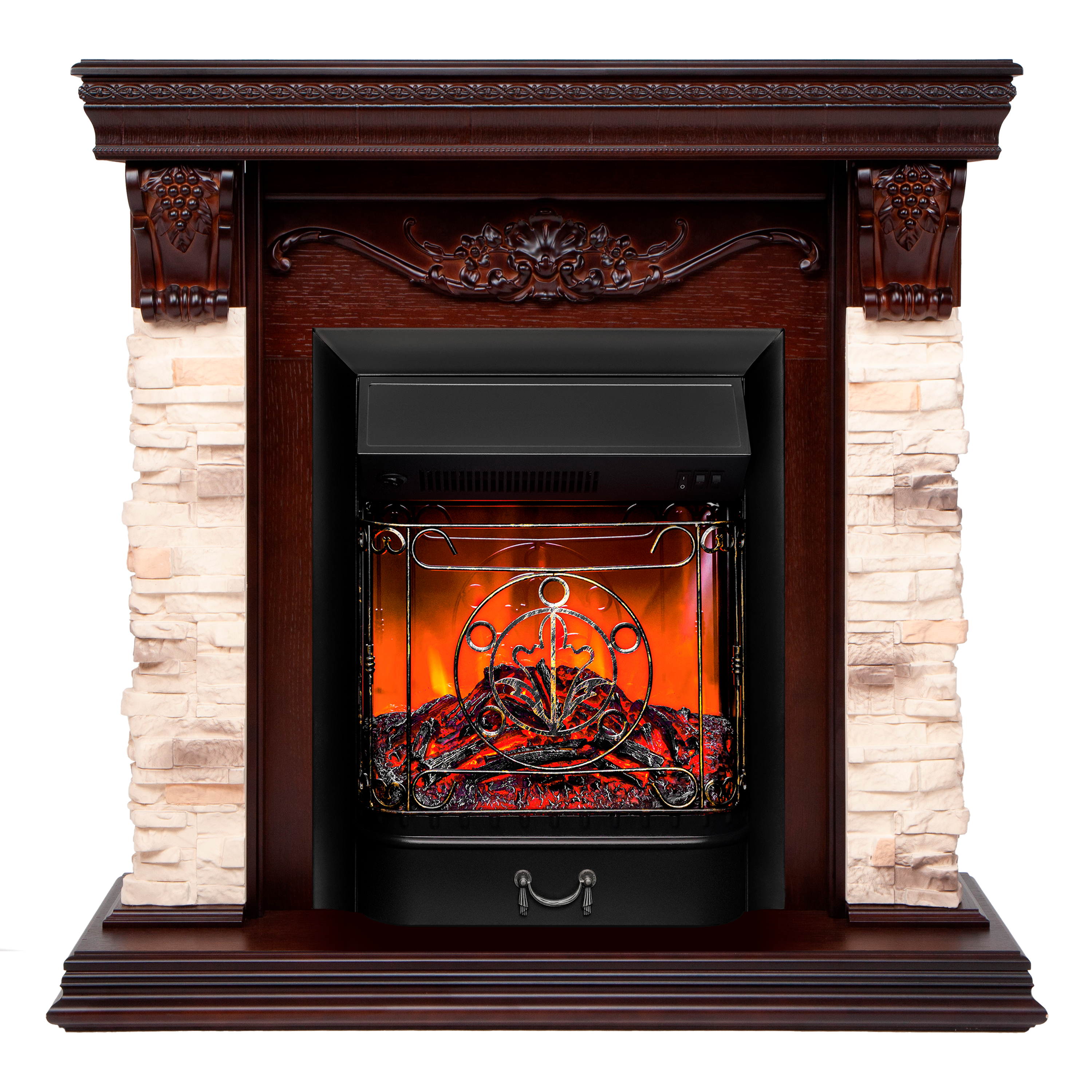 

Электрокамин RealFlame Patricia NT с Majestic Lux BL, звук потрескивания дров