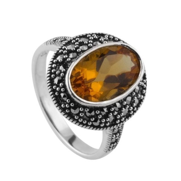 

Кольцо из серебра с марказитом/султанитом искусственным р. 17,5 Марказит HR1475, HR1475_марказит, султанит синт.