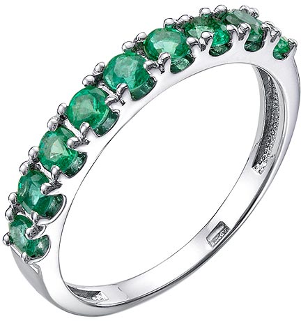 

Кольцо из серебра с изумрудом р. 17 Империал K0925-603, K0925-603