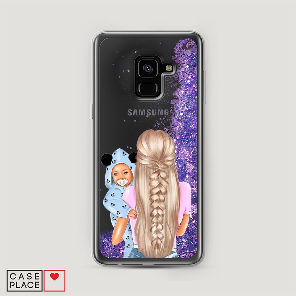 

Чехол Awog на Samsung Galaxy A8 2018 "Молодая мама", Разноцветный, 25492-1