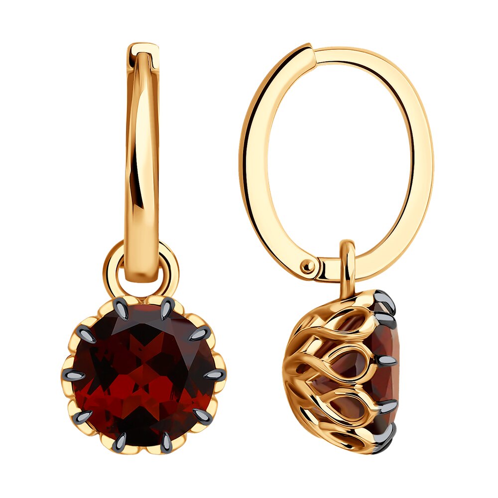 

Серьги из красного золота Diamant 51-321-01811-2, гранат, 51-321-01811-2