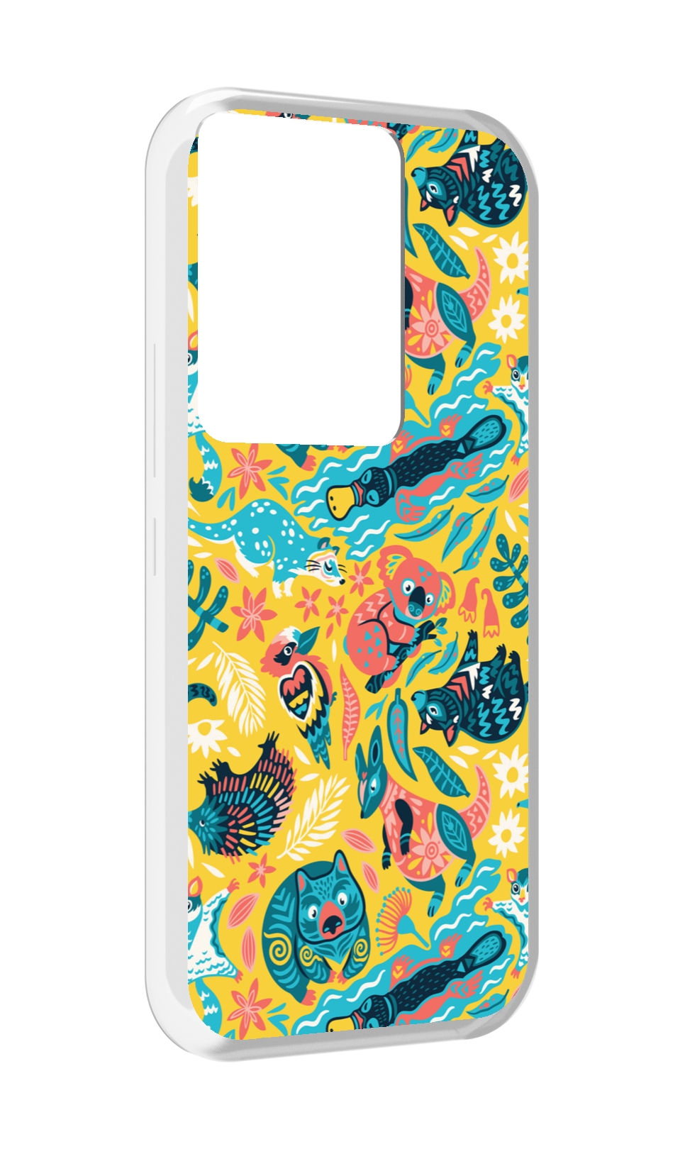 

Чехол MyPads seamless-pattern для Itel Vision 3 Plus / Itel P38 Pro, Прозрачный, Tocco