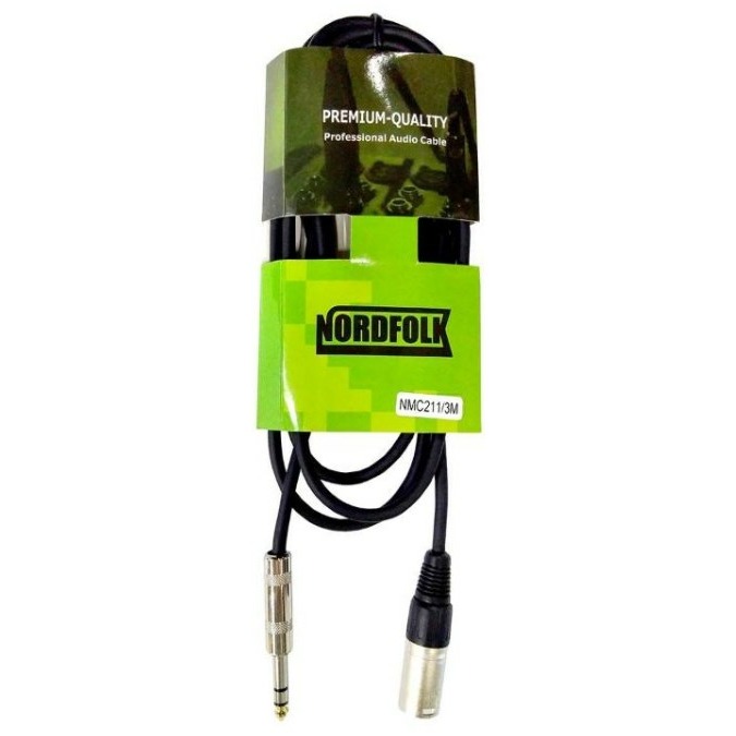 фото Кабель аудио 1xjack - 1xxlr nordfolk nmc211/3m