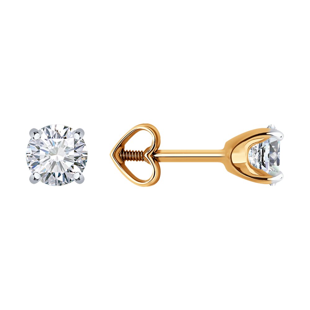 

Серьги из красного золота Diamant 51-122-02090-1, фианит, 51-122-02090-1