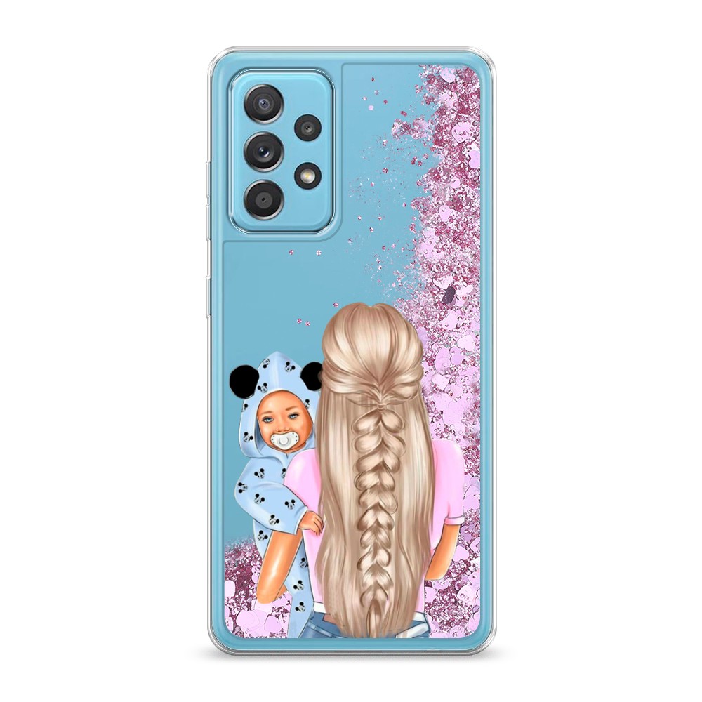 

Жидкий чехол с блестками "Молодая мама" на Samsung Galaxy A52s