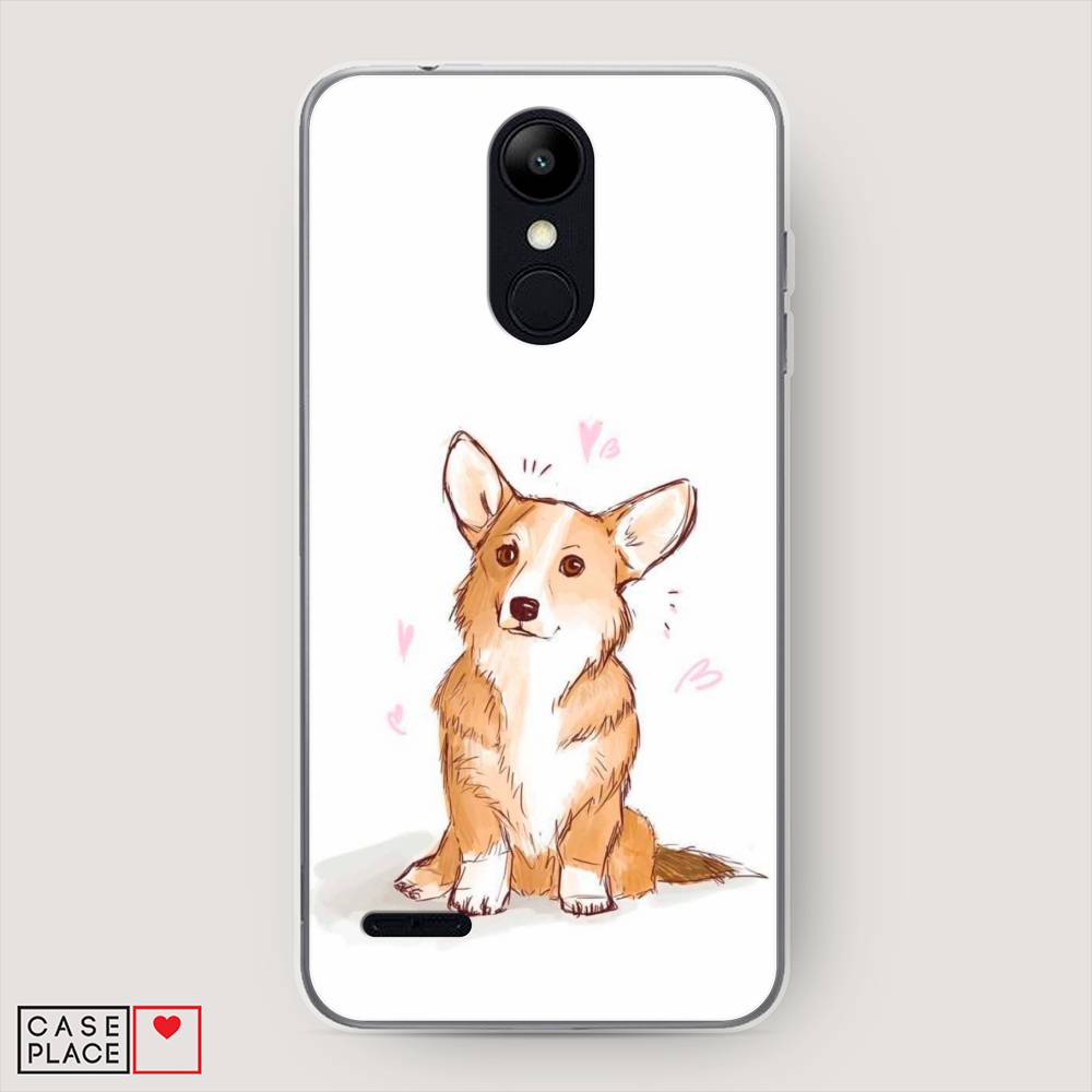 

Чехол Awog на LG K9 (K8 2018) "Корги любовь", Бежевый;белый, 83750-1