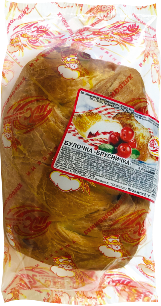 

Булочка ТХК Брусничка 100 г