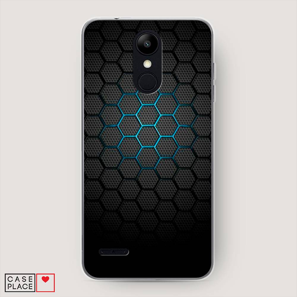 фото Чехол awog "бирюзовые соты" для lg k9 (k8 2018)