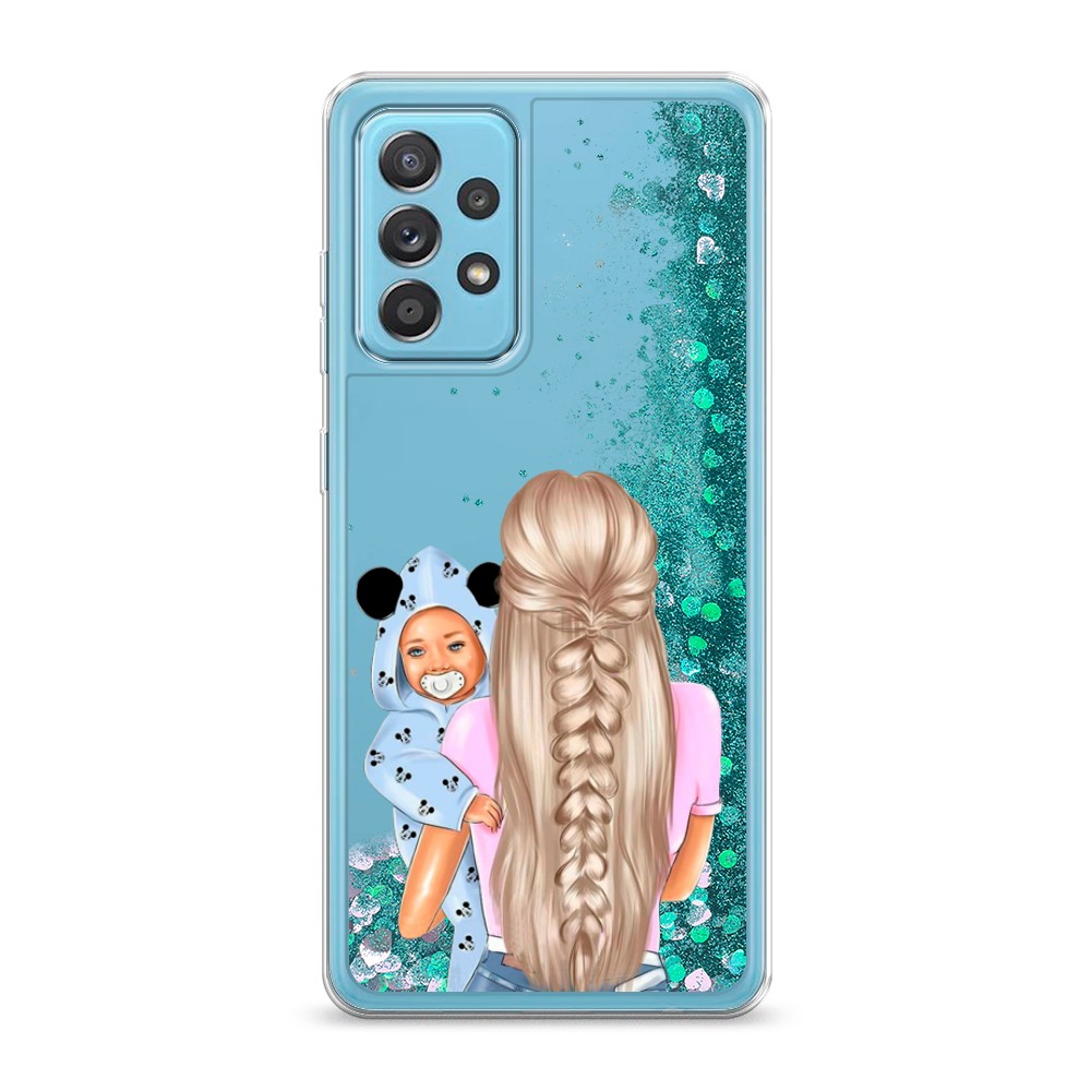 

Жидкий чехол с блестками "Молодая мама" на Samsung Galaxy A52, 2102495-1
