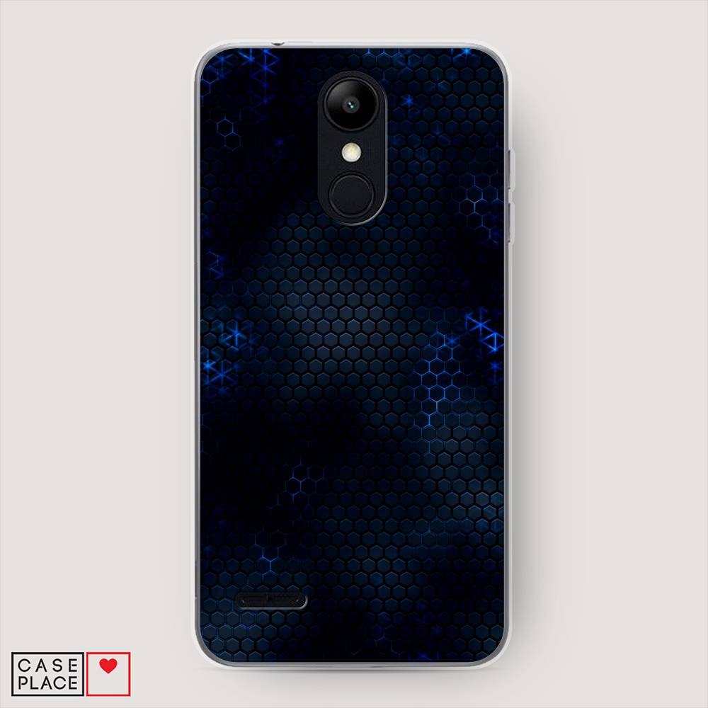 фото Чехол awog "фон соты синие" для lg k9 (k8 2018)