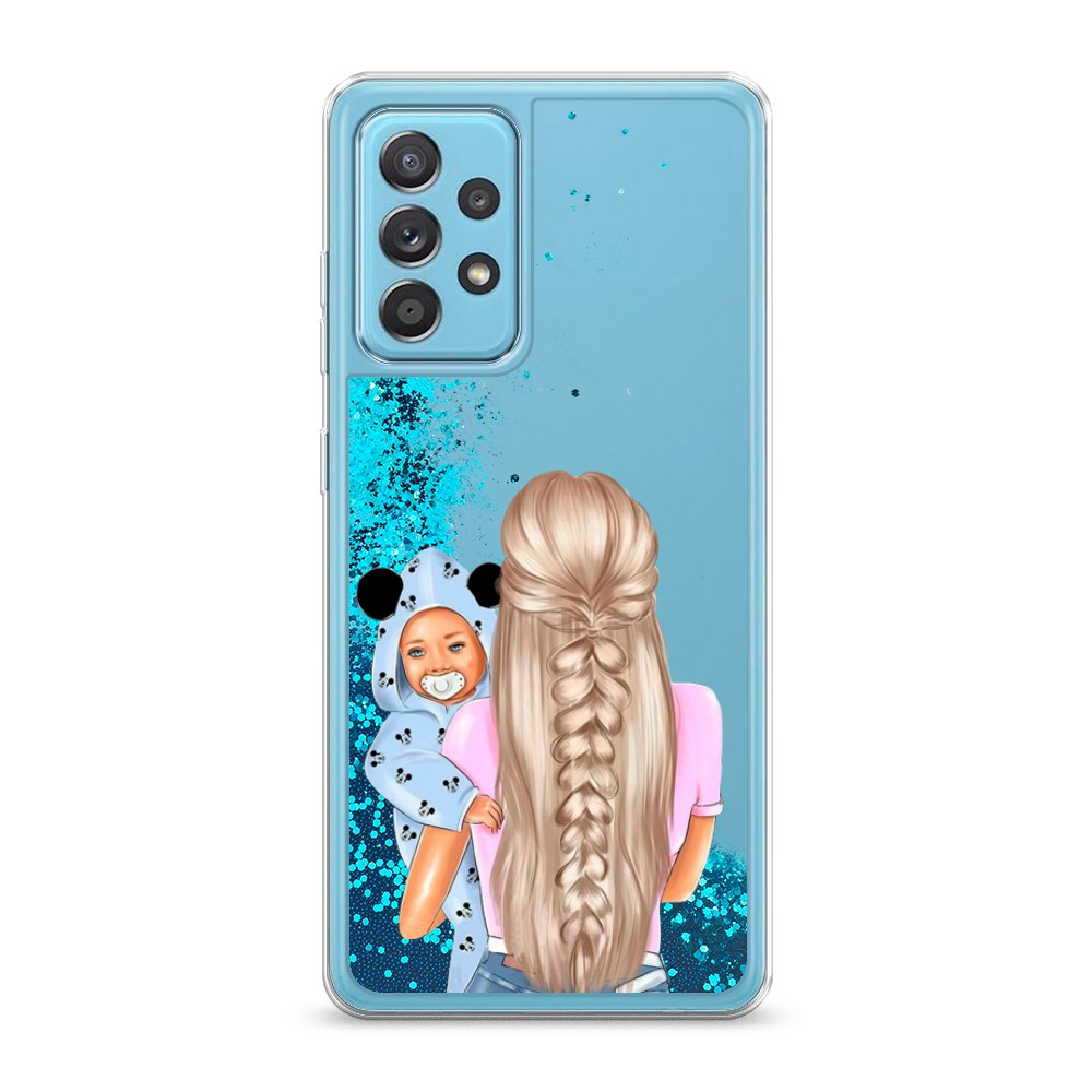 

Жидкий чехол с блестками "Молодая мама" на Samsung Galaxy A52, 2102493-1
