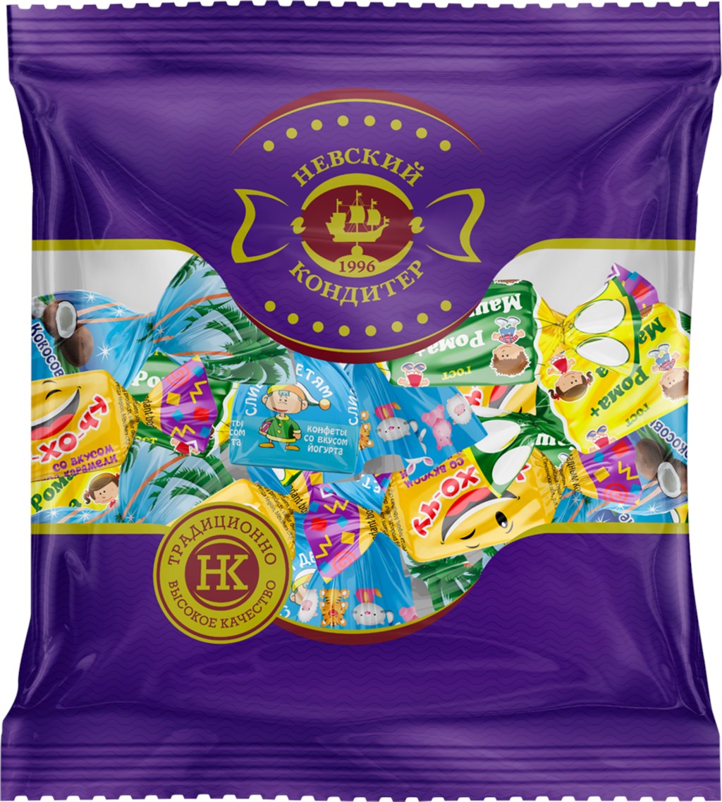 

Конфеты карамельные Невский кондитер со вкусом лимона-яблока-клубники со сливками 500 г
