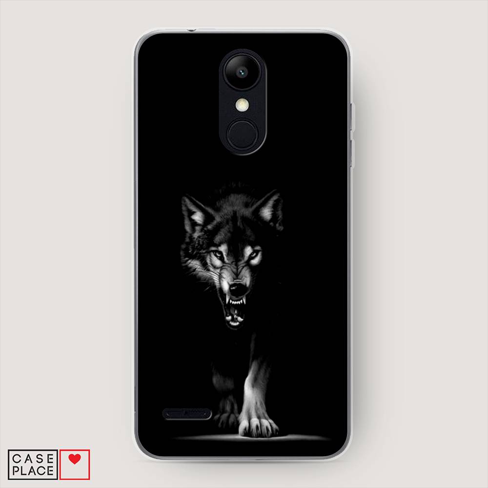 

Чехол Awog на LG K9 (K8 2018) "Волк выходит из ночи", Серый;черный;белый, 83750-1