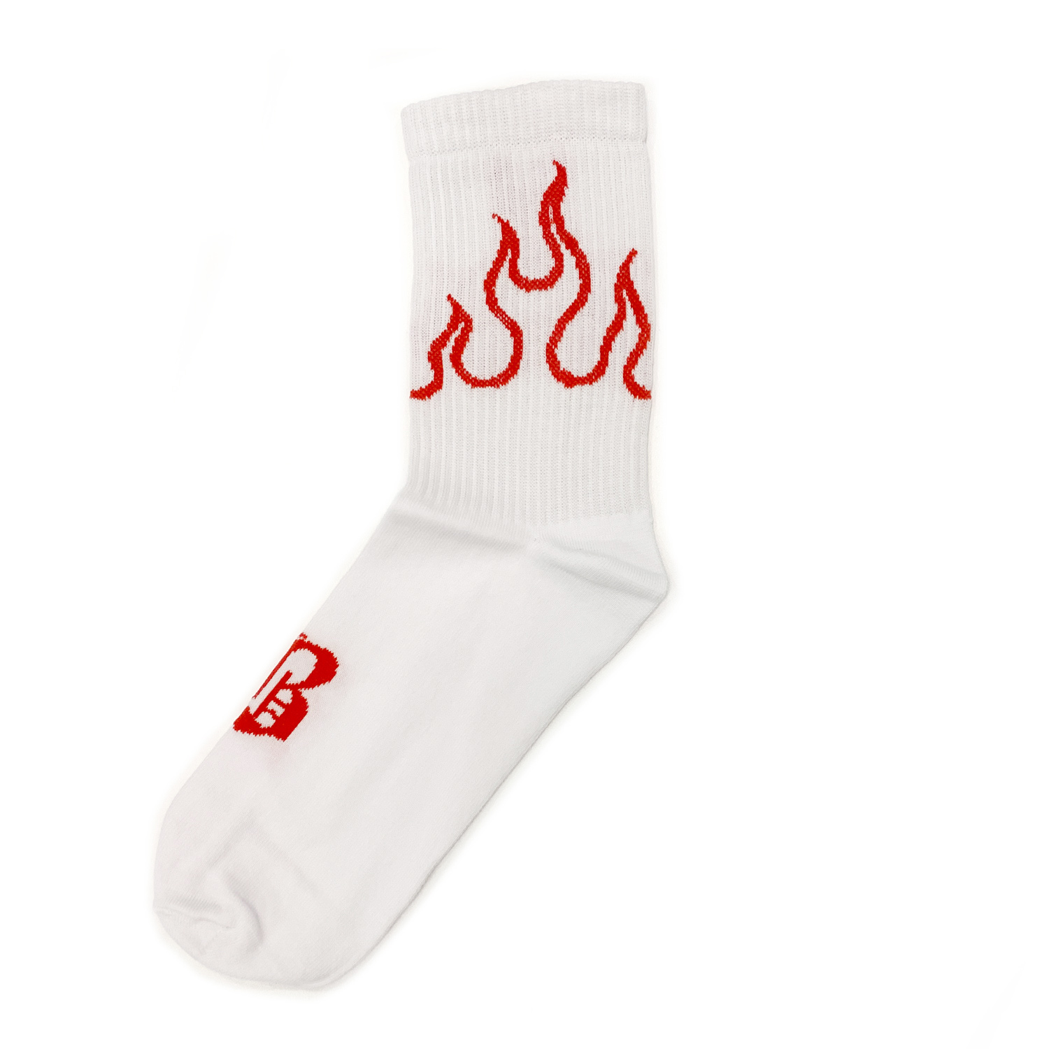 

Носки унисекс Волчок FlameWhite белые; красные 42-46, FlameWhite