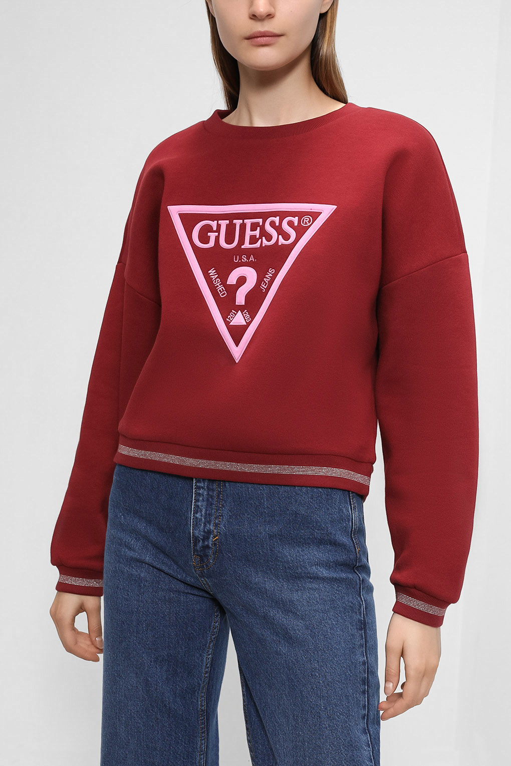 

Свитшот женский Guess Jeans W2BQ07 K9Z21 красный S, W2BQ07 K9Z21