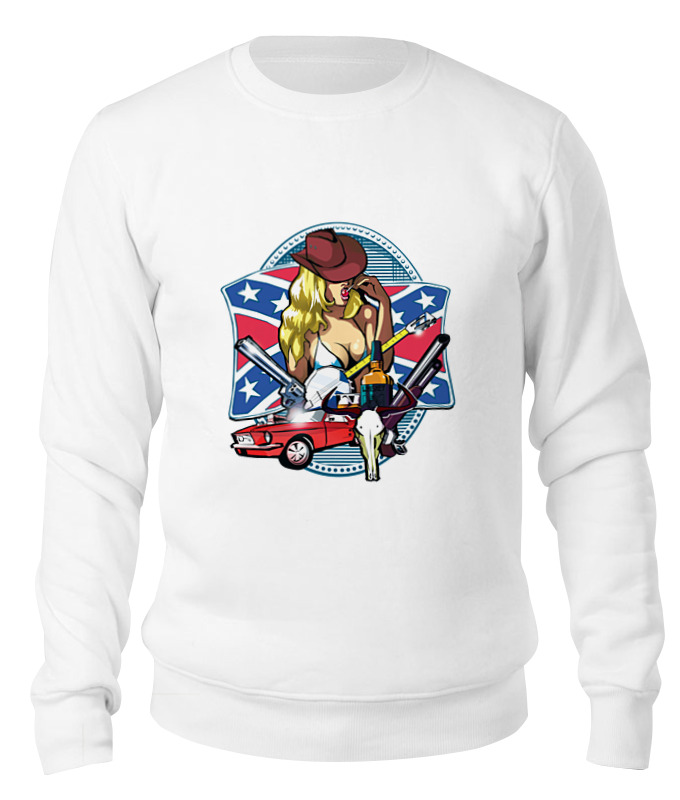 

Свитшот унисекс Printio Southern life белый S, Southern life