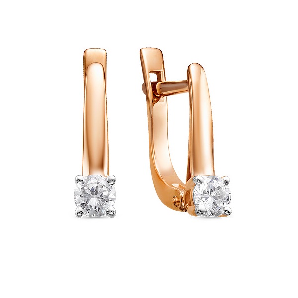 

Серьги из красного золота с бриллиантом Diamond Union 5-1187-103-2К, 5-1187-103-2К