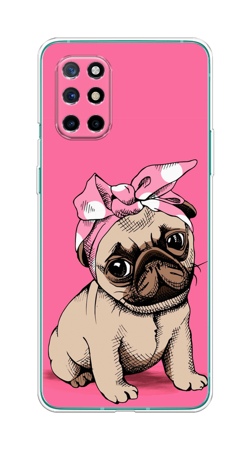 

Чехол Awog на OnePlus 8T / ВанПлас 8T "Dog Pin-Up", Розовый;бежевый, 151150-2