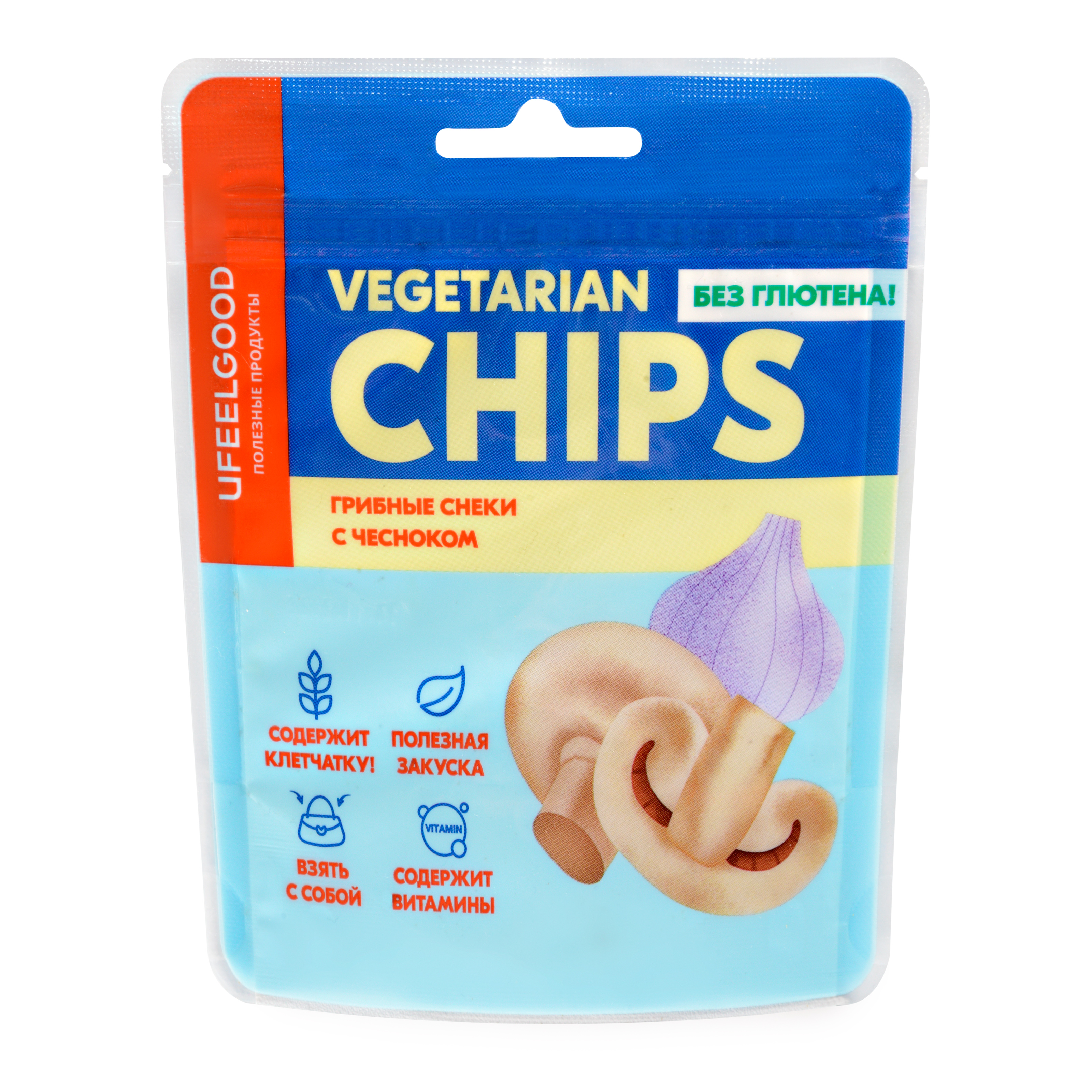 Снэки грибные со свеклой и чесноком UfeelGood, 50 г