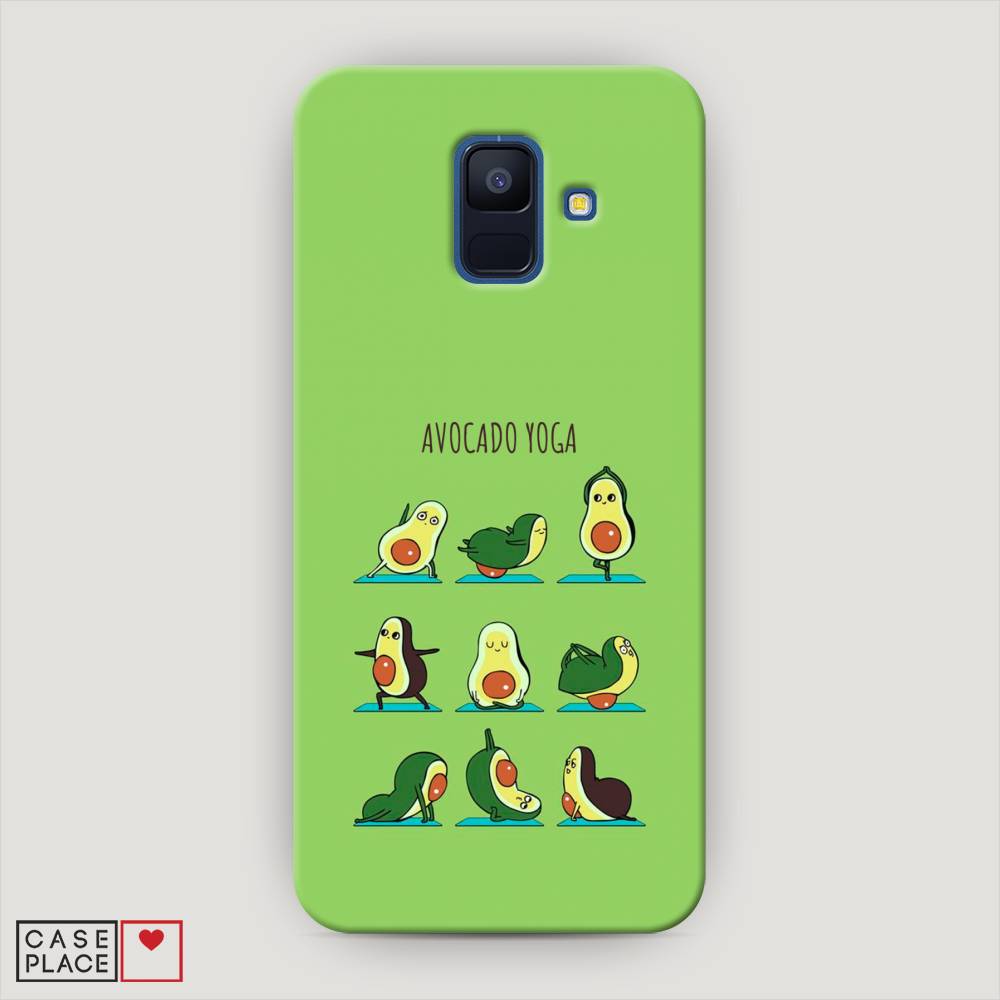 фото Чехол awog "авокадо йога" для samsung galaxy a6