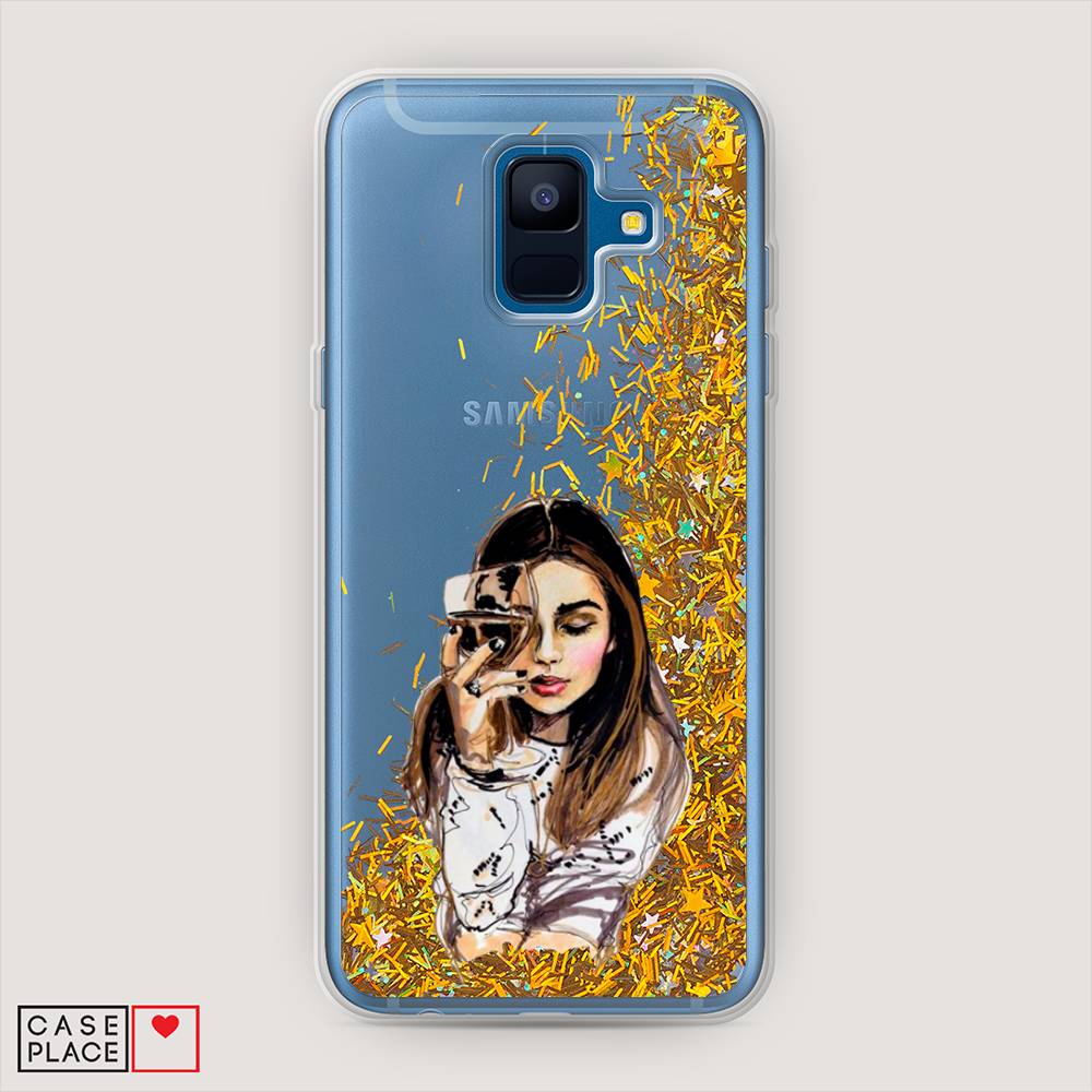 

Чехол Awog "Девушка с бокалом" для Samsung Galaxy A6