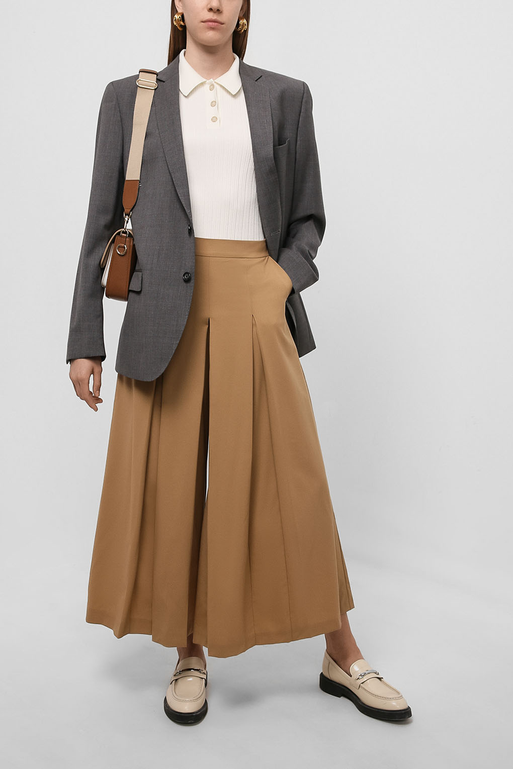 

Брюки женские PAOLA RAY PR121-5031-02 бежевые XS, Бежевый, PR121-5031-02